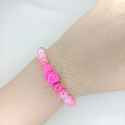 دستبند عقیق صورتی