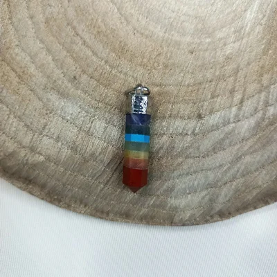 آویز های هفت چاکرا طرح قلب و منشوری