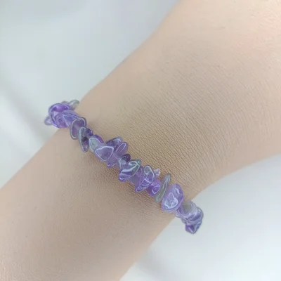 دستبند تراش نامنظم آمیتیست